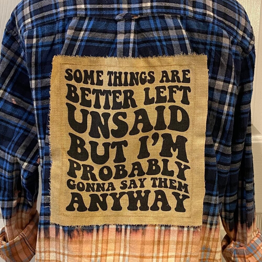 Handmade Altered Blue Flannel Shirt